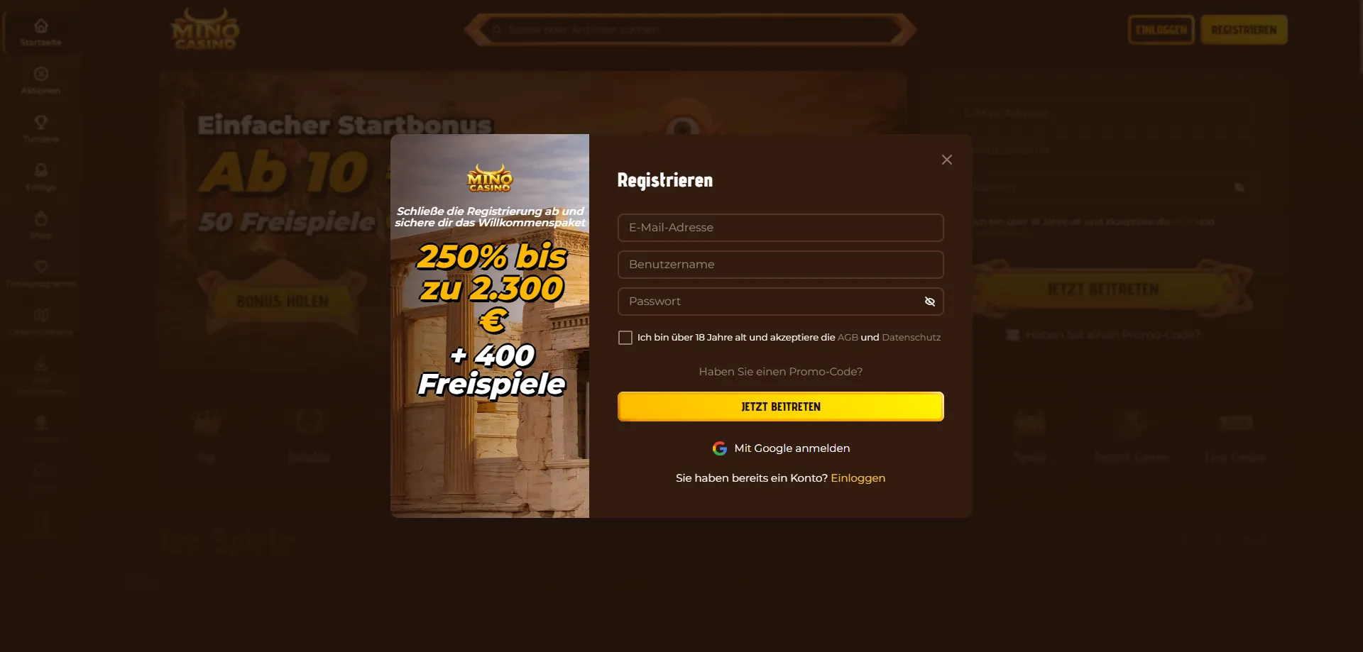 Come registrarsi su Mino Casino — guida passo passo alla creazione account